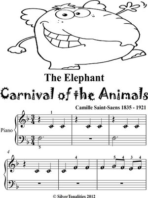 cover image of The Elephant Carnival of the Animals Beginner Piano Sheet Music